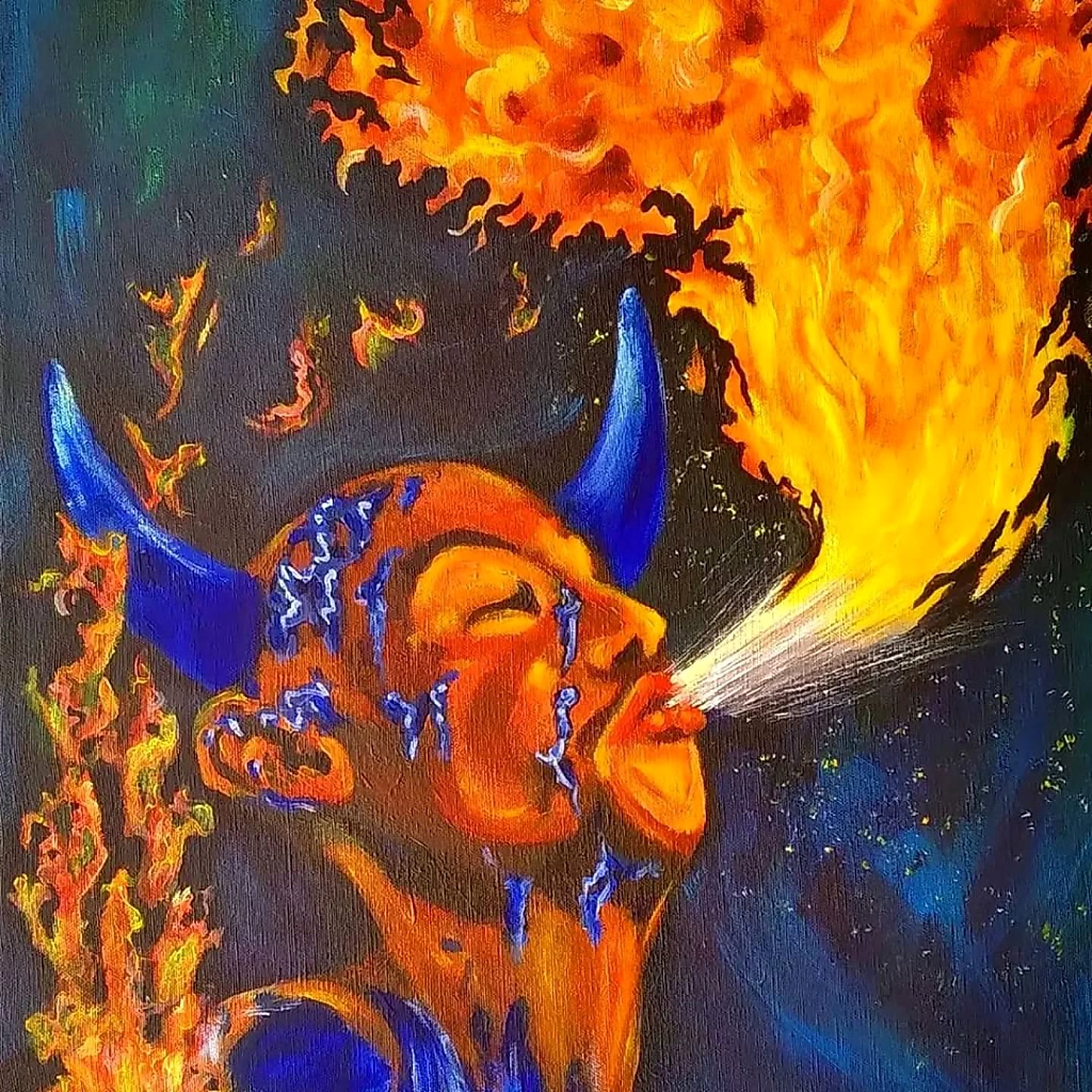 Blue Devil artwork by Alice Mohammed