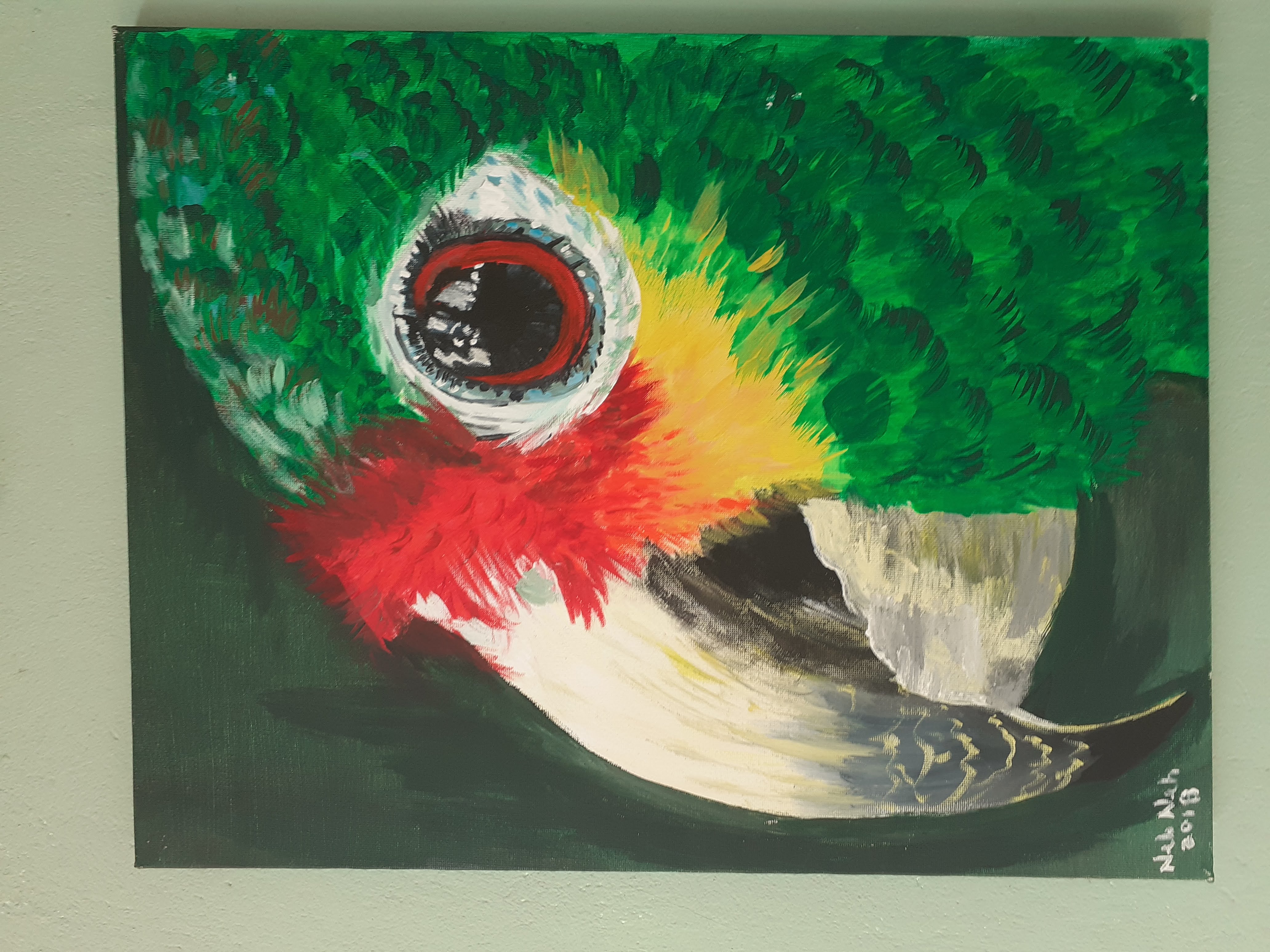 Parrot artwork by Alice Mohammed